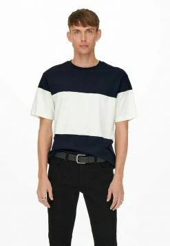 Only & Sons Herren T-Shirt Print - Dark Navy/white