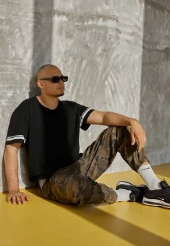 Only & Sons Herren ONSMATT LIFE LONGY STRIPE - T-Shirt Print - Black