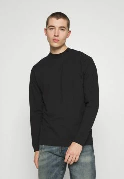 Only & Sons Herren ONSVILMOS LIFE REG MOCK NECK TEE - Langarmshirt - Black