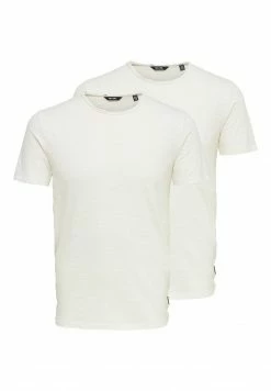 Only & Sons Herren 2 PACK - T-Shirt Basic - White
