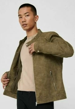 Only & Sons Herren ONSJASPER - Kunstlederjacke - Kangaroo -Only & Sons Geschäft e2a58800a78046529d5b16e3bb1aef86