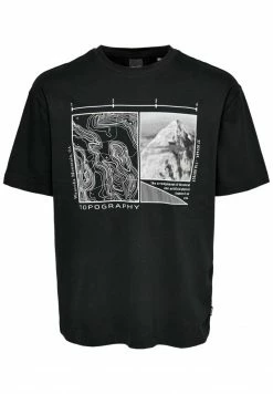 Only & Sons Herren T-Shirt Print - Black -Only & Sons Geschäft e34a0313550d4dc4be4ec176a7b09e21