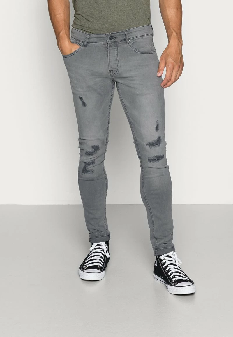 Only & Sons Herren ONSSPUN - Jeans Skinny Fit - Grey Denim 1 Only & Sons Herren ONSSPUN - Jeans Skinny Fit - Grey Denim