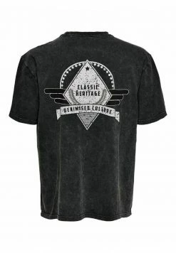 Only & Sons Herren T-Shirt Print - Black -Only & Sons Geschäft e63c4d168b13401a8ccf1cde04110e73