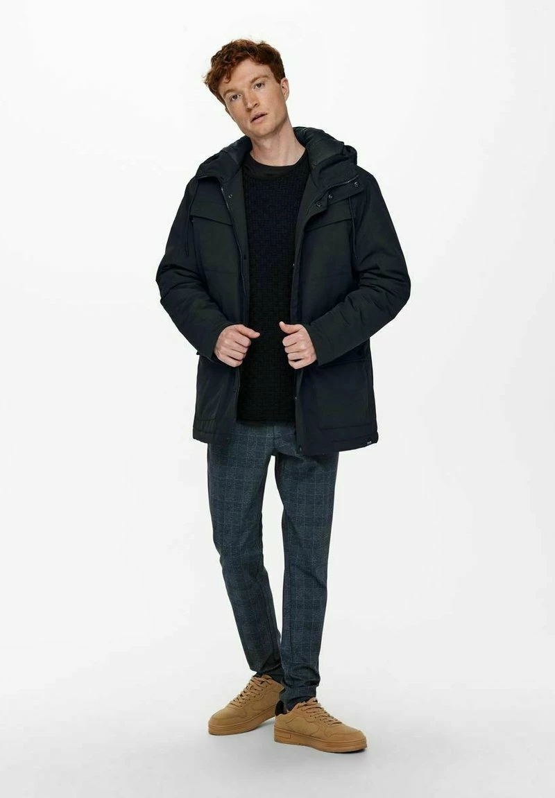 Only & Sons Herren Parka - Dark Navy 2 Only & Sons Herren Parka - Dark Navy – Bild 2