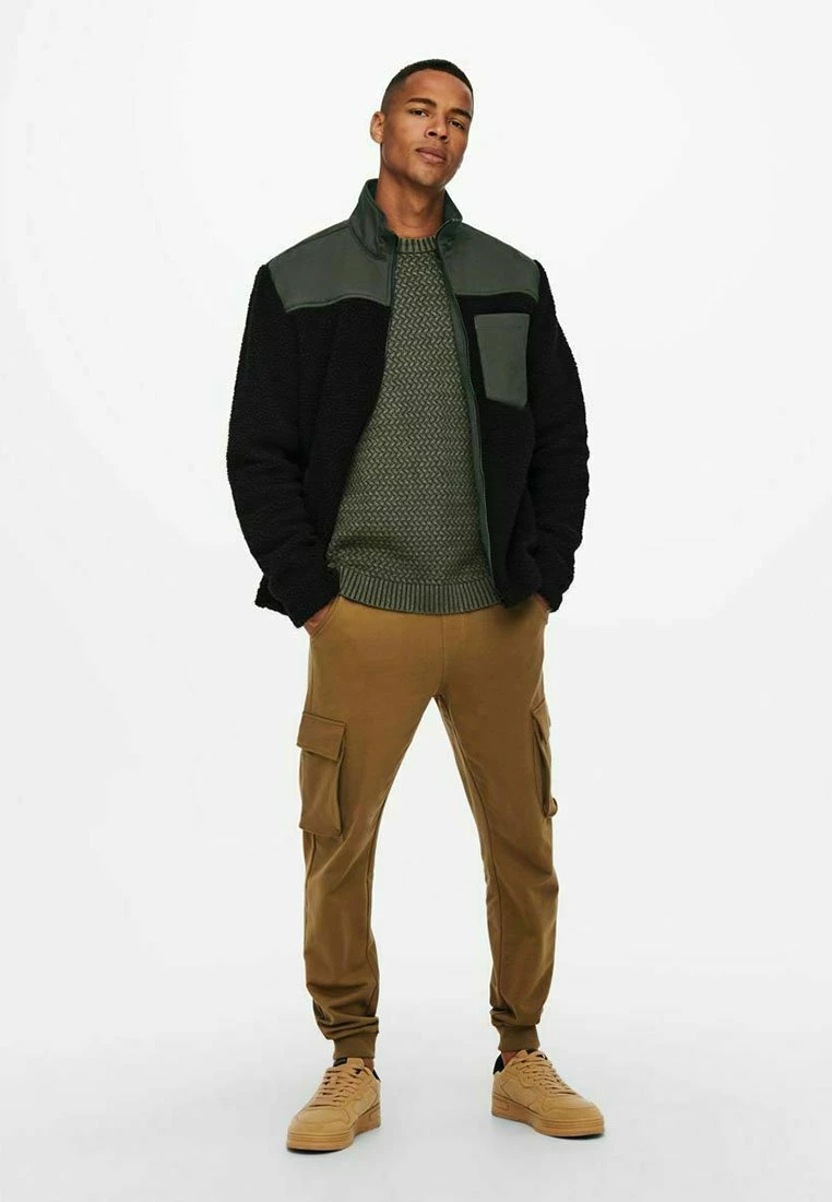 Only & Sons Herren SHERPA - Fleecejacke - Black 2 Only & Sons Herren SHERPA - Fleecejacke - Black – Bild 2