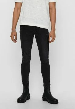 Only & Sons Herren Jeans Skinny Fit - Black Denim