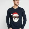 Only & Sons Herren ONSXMAS FUNNY BADGE - Strickpullover - Blue Nights