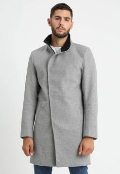 Only & Sons Herren ONSOSCAR COAT - Klassischer Mantel - Light Grey Melange