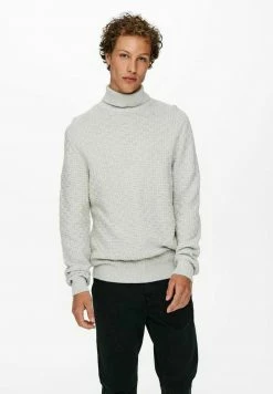 Only & Sons Herren Strickpullover - Light Grey Melange