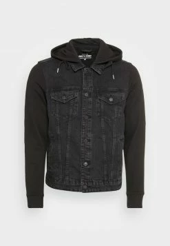 Only & Sons Herren ONSCOIN HOOD TRUCKER - Jeansjacke - Black Denim -Only & Sons Geschäft f1d6f64de7b54bb7a0e031fdc8b44316