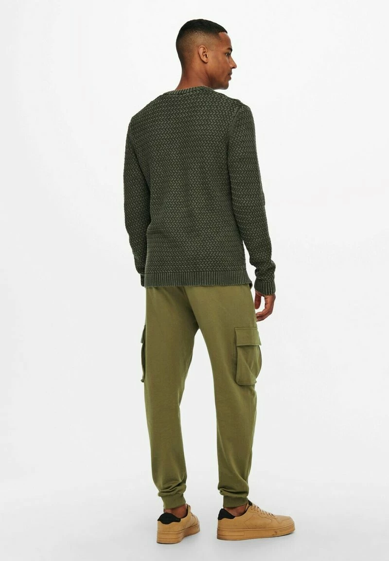 Only & Sons Herren MIT TUNNE - Cargohose - Khaki 3 Only & Sons Herren MIT TUNNE - Cargohose - Khaki – Bild 3