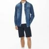 Only & Sons Herren OVERSHIRT - Hemd - Blue Denim