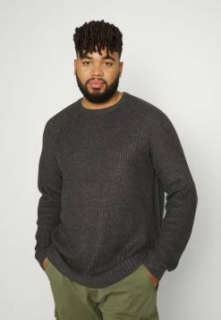 Only & Sons Herren ONSKELVIN CREW NECK - Strickpullover - Dark Grey Melange