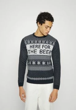 Only & Sons Herren ONSX MAS GRUMPY BEER - Strickpullover - Dark Navy