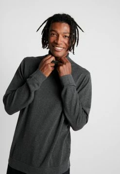 Only & Sons Herren ONSALEX ROLL NECK - Strickpullover - Dark Grey Melange/solid