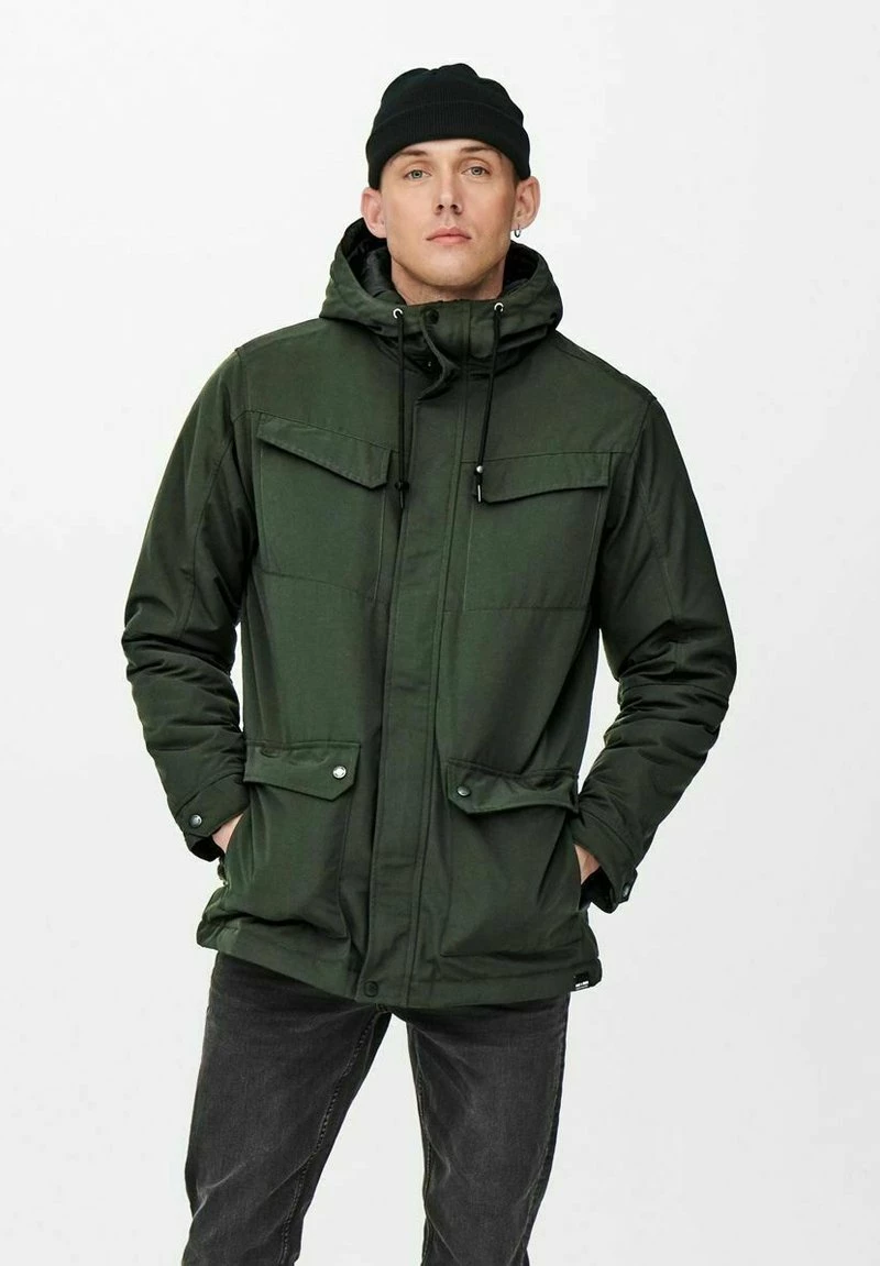 Only & Sons Herren Parka - Peat 1 Only & Sons Herren Parka - Peat