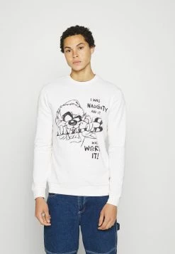 Only & Sons Herren ONSLOONEY LIFE REG CREW NECK - Sweatshirt - Star White