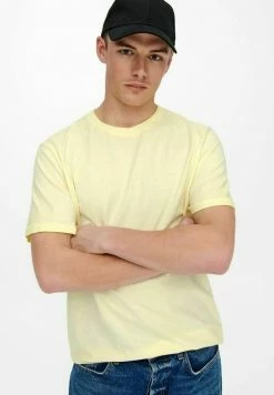 Only & Sons Herren ONSMILLENIUM LIFE WASHED - T-Shirt Basic - Custard -Only & Sons Geschäft fd75bf75baa14397960ef4e91e6940ba