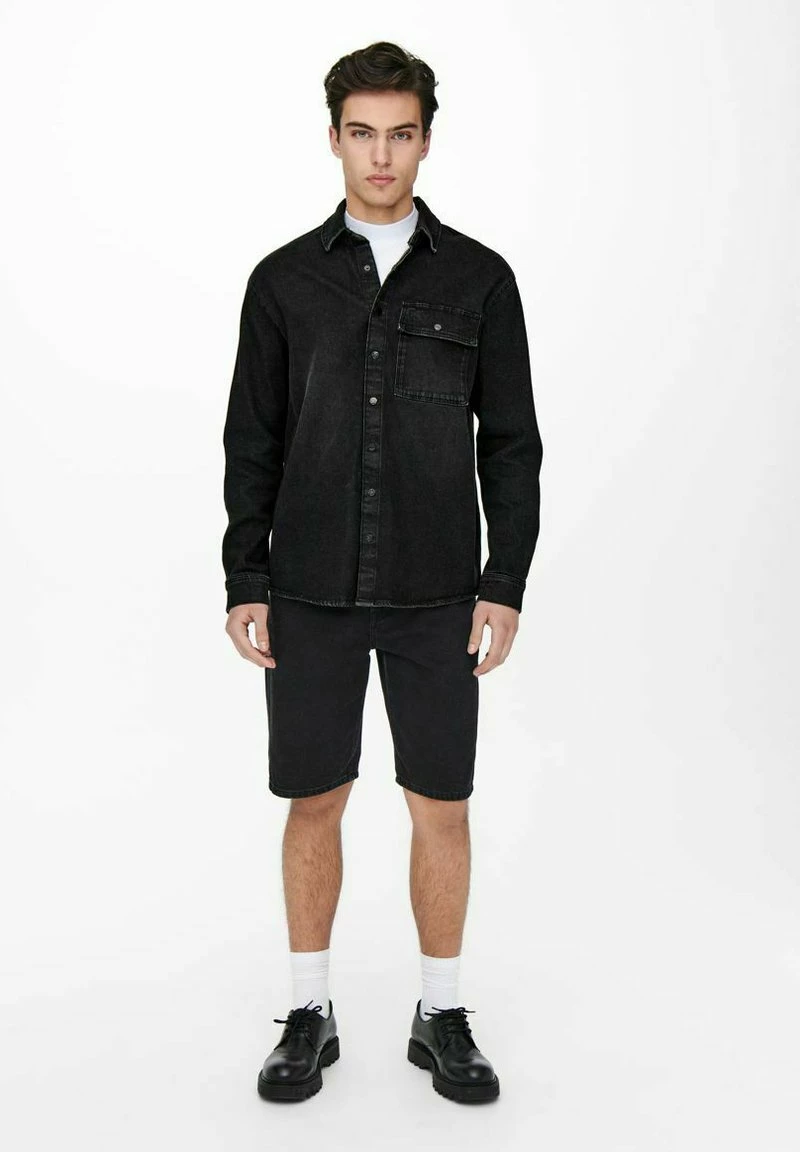 Only & Sons Herren Jeansjacke - Black Denim 2 Only & Sons Herren Jeansjacke - Black Denim – Bild 2