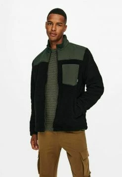 Only & Sons Herren SHERPA - Fleecejacke - Black